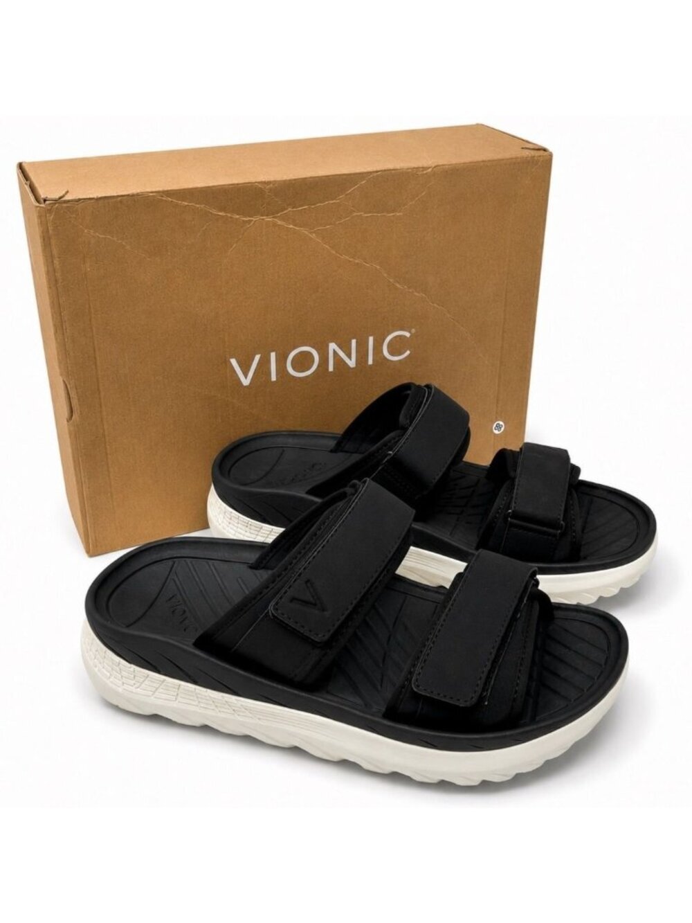 Vionic Renewal Supportive Womens 9 Black Adjustable Recovery Sport Slide Sandals - Picture 11 of 11